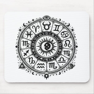 Zodiac Arcana — The Twelve Signs by BurnsInHell Mouse Mat
