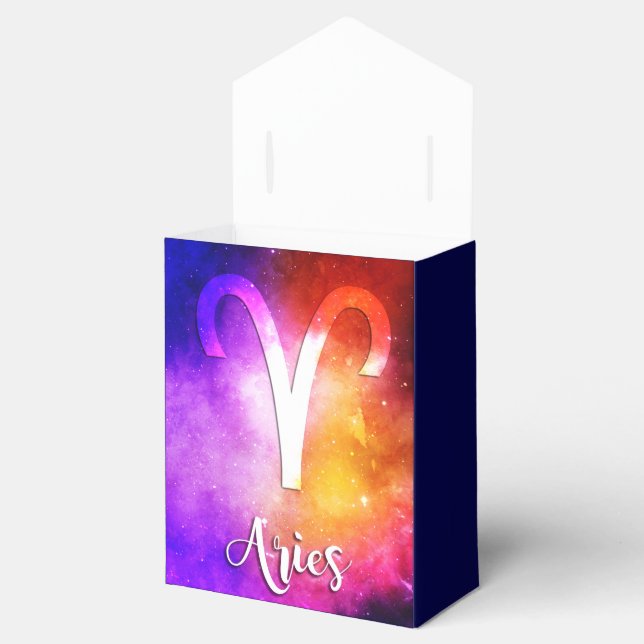 Zodiac : Aries Colourful Candy Colours Favour Box (Opened)