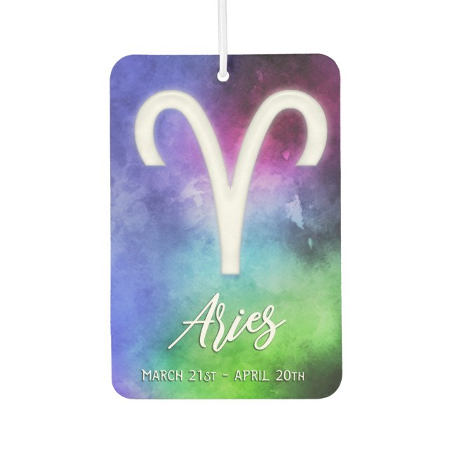 Zodiac : Aries Dates Car Air Freshener (Front)