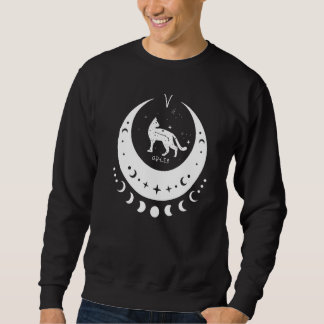 Zodiac Aries Horoscope Astrology Cat Crescent Moon Sweatshirt