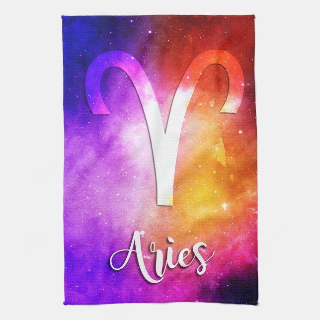Zodiac : Aries Space Candy Tea Towel (Vertical)
