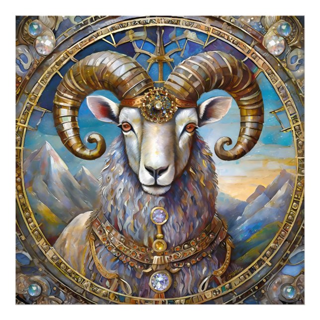 Zodiac - Aries The Ram Photo Print (Front)