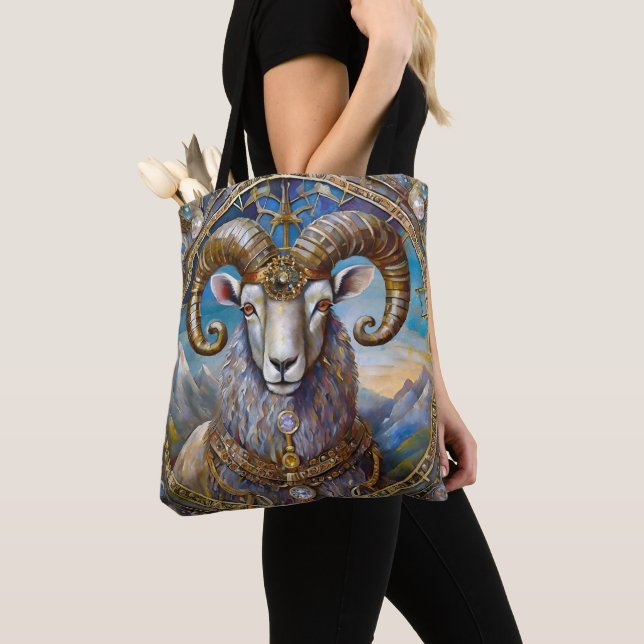 Zodiac - Aries The Ram  Tote Bag (Close Up)