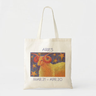 Zodiac Aries tote bag text