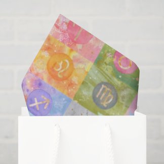 Zodiac Astrological Signs Birthday Art Tissue Paper
