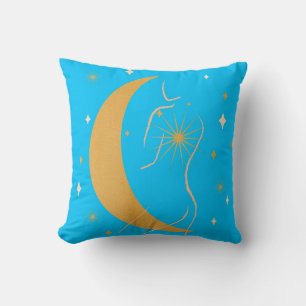 Zodiac Astrology Feminine Line Art Star Cushion