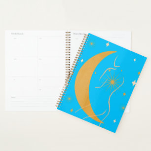 Zodiac Astrology Feminine Line Art Star Throw Planner