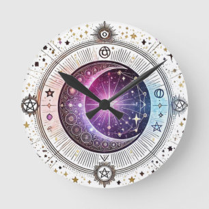 Zodiac astrology moon round clock
