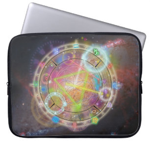 Zodiac Astrology Natal Chart Laptop Sleeve