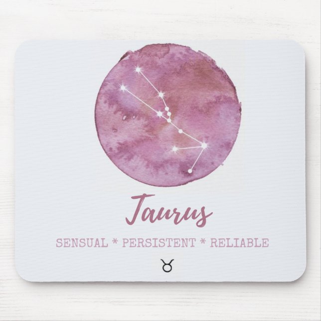 Zodiac astrology- Taurus Mouse Mat (Front)