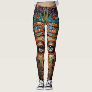 Zodiac & Aztec Portrait Abstract Mix Leggings