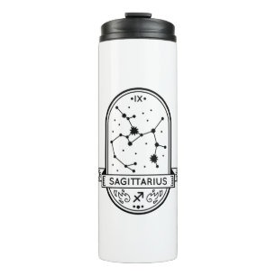 ZODIAC BADGE CONSTELLATION SAGITTARIUS STROKE THERMAL TUMBLER