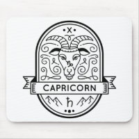 ZODIAC BADGE SYMBOL CAPRICORN STROKE