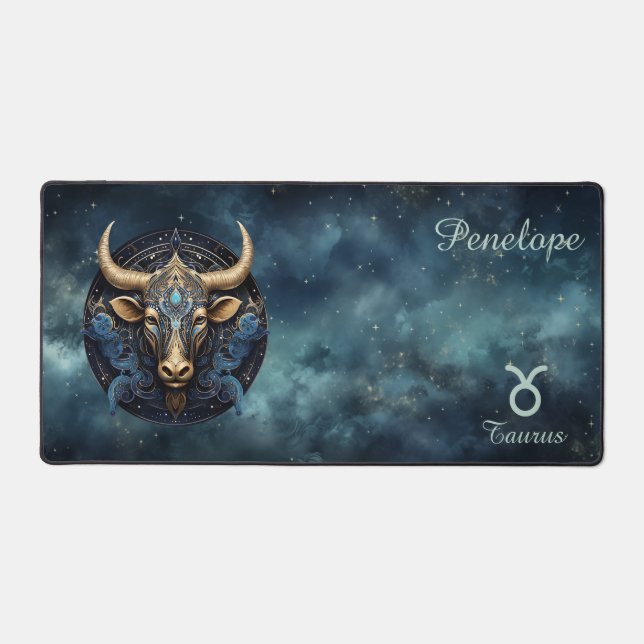 Zodiac Birth Sign Taurus Astrolog Desk Mat (Front)