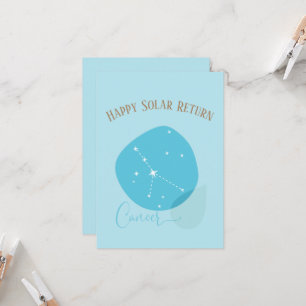 Zodiac Birthday Cancer Flat Card