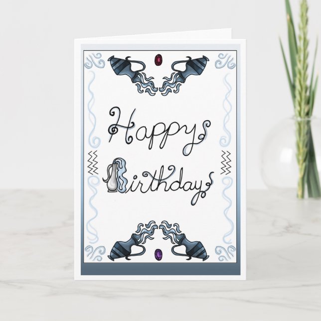 Zodiac Birthday Card Aquarius (Front)