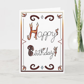 Zodiac Birthday Card Aries