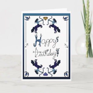 Zodiac Birthday Card Sagitarius