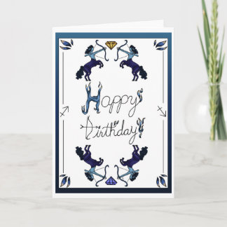 Zodiac Birthday Card Sagitarius