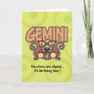 Zodiac Birthday - Gemini Card