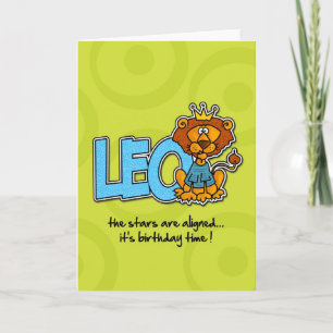 Zodiac Birthday - Leo Card
