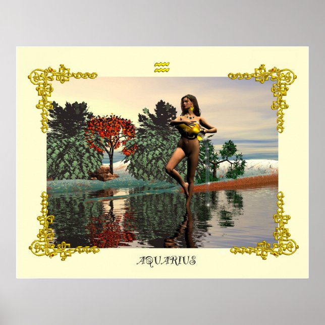 ZODIAC BIRTHDAY SIGNS / AQUARIUS (Front)