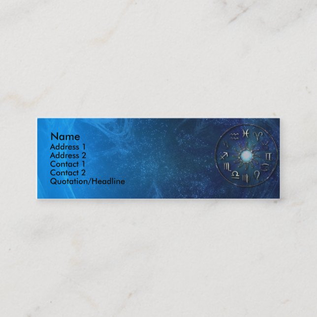 Zodiac Business Card Template (Front)
