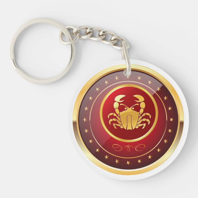“Zodiac Cancer” Acrylic Keychain (double-sided) (Front)