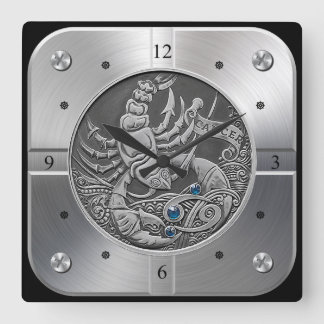 Zodiac ~ Cancer ~ Celestial ~ Western Astrology ~ Square Wall Clock