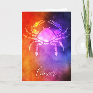 Zodiac : Cancer Colourful Candy Colours Card