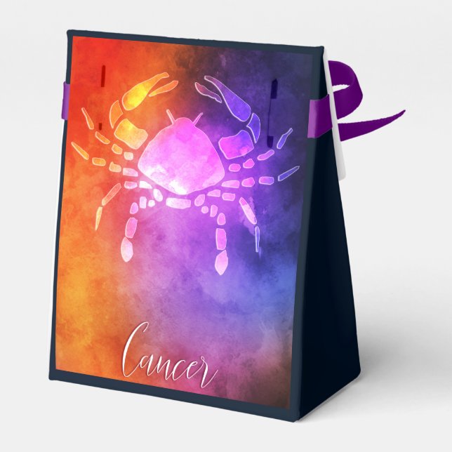 Zodiac : Cancer Colourful Candy Colours Favour Box (Back Side)