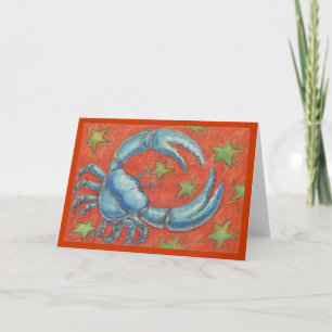 Zodiac Cancer greetings card
