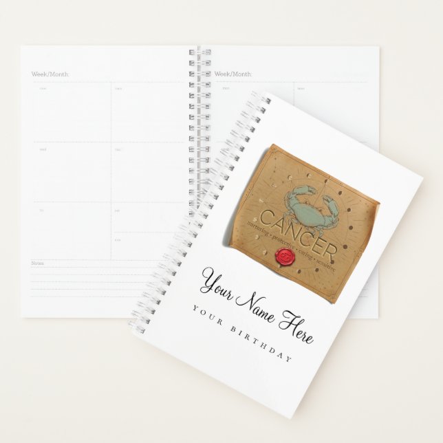 Zodiac - Cancer - Personalised Day Planner (Display)