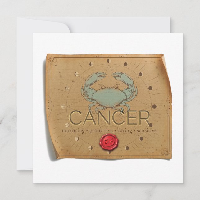 ZODIAC - Cancer - Personalised Notecard (Front)