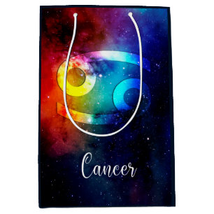 Zodiac : Cancer Rainbow Space Medium Gift Bag