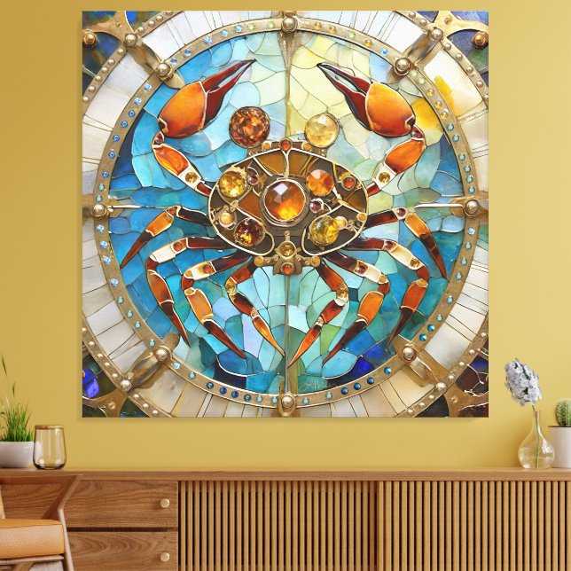 Zodiac - Cancer The Crab Canvas Print (Insitu(LivingRoom))