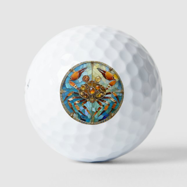 Zodiac - Cancer The Crab Golf Balls (Front)
