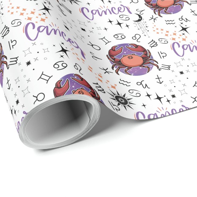 Zodiac Cancer Wrapping Paper (Roll Corner)