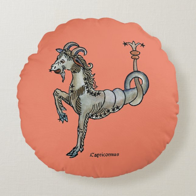 Zodiac: Capricorn, 1482 Round Cushion (Front)