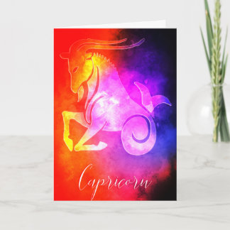 Zodiac : Capricorn Colourful Candy Colours Card