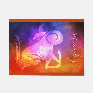 Zodiac : Capricorn Colourful Candy Colours Doormat