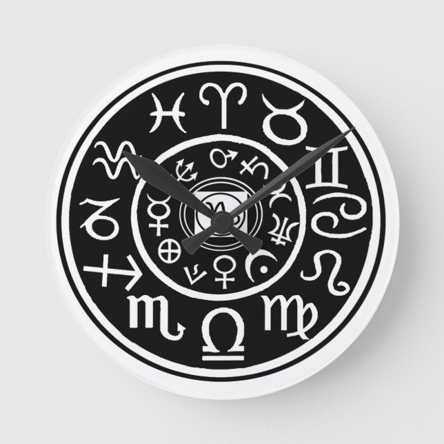 Zodiac - Capricorn Constellation Round Clock (Front)