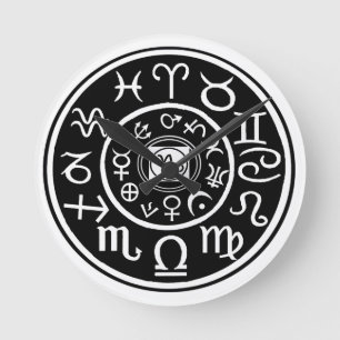 Zodiac - Capricorn Constellation Round Clock