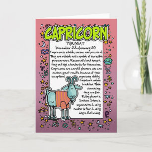 Zodiac - Capricorn Fun Facts Card