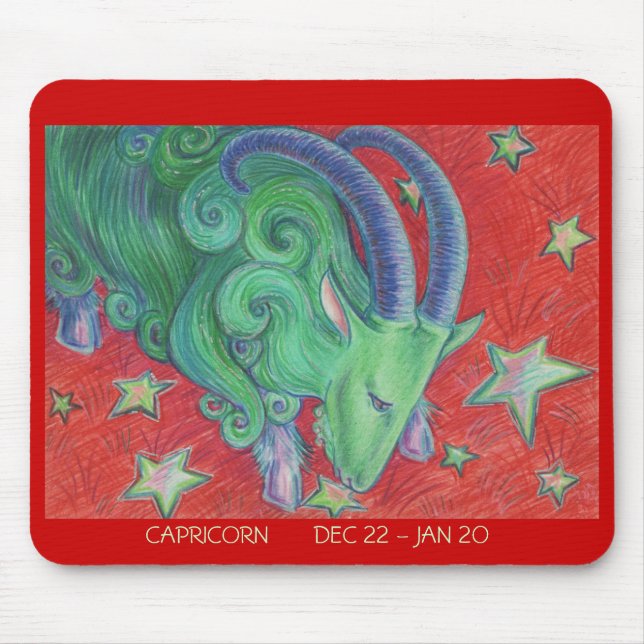 Zodiac Capricorn mousepad dates (Front)