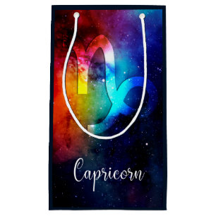 Zodiac : Capricorn Space Rainbow Small Gift Bag