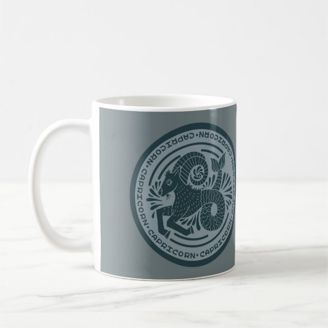 Zodiac Capricorn Symbol Coffee Mug (Left)