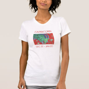 Zodiac Capricorn t-shirt ladies text