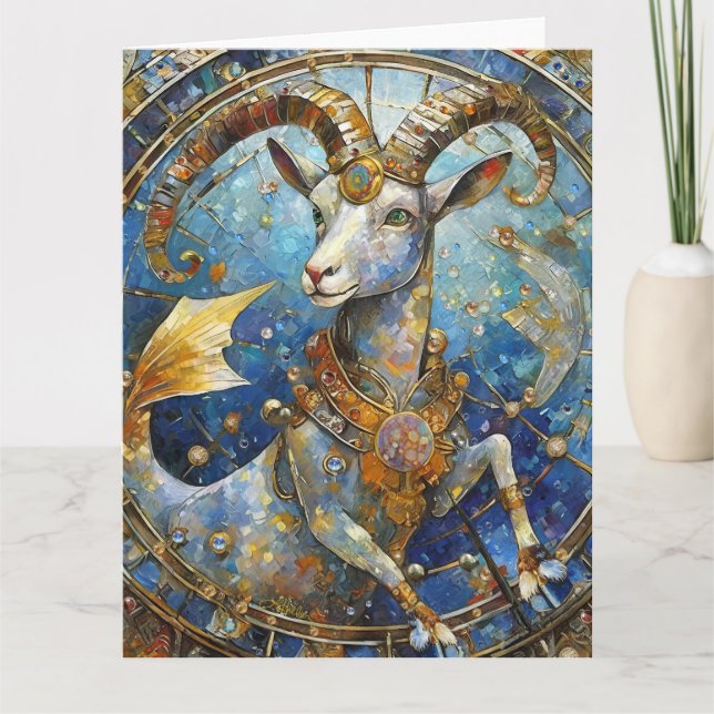Zodiac - Capricorn the Sea Goat Card (Front)