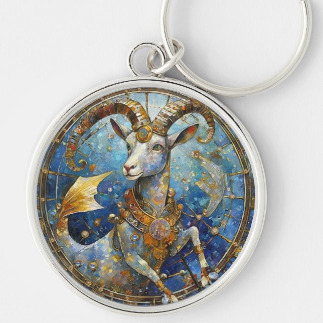 Zodiac - Capricorn the Sea Goat Key Ring (Front)
